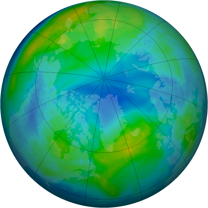 Arctic ozone map for 06 November 2002